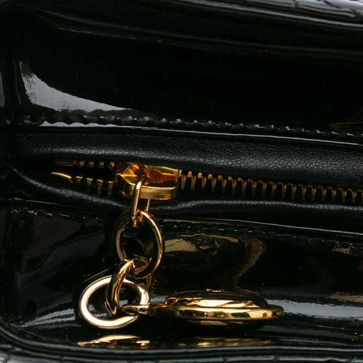 Large Patent Cannage Lady Dior Black - Gaby Paris