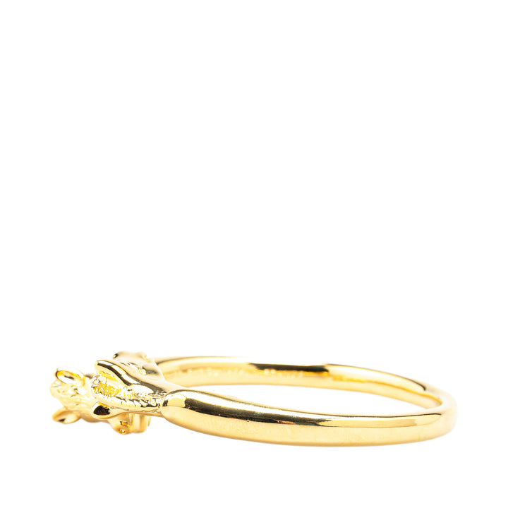 Gold Plated Ravinet d'Enfert Double Horse Head Bracelet Gold - Gaby Paris