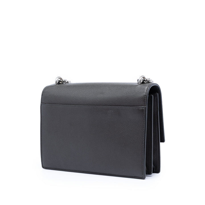 Saint Laurent Medium Cuir de veau grainé Monogram Sunset Sac porté croisé
