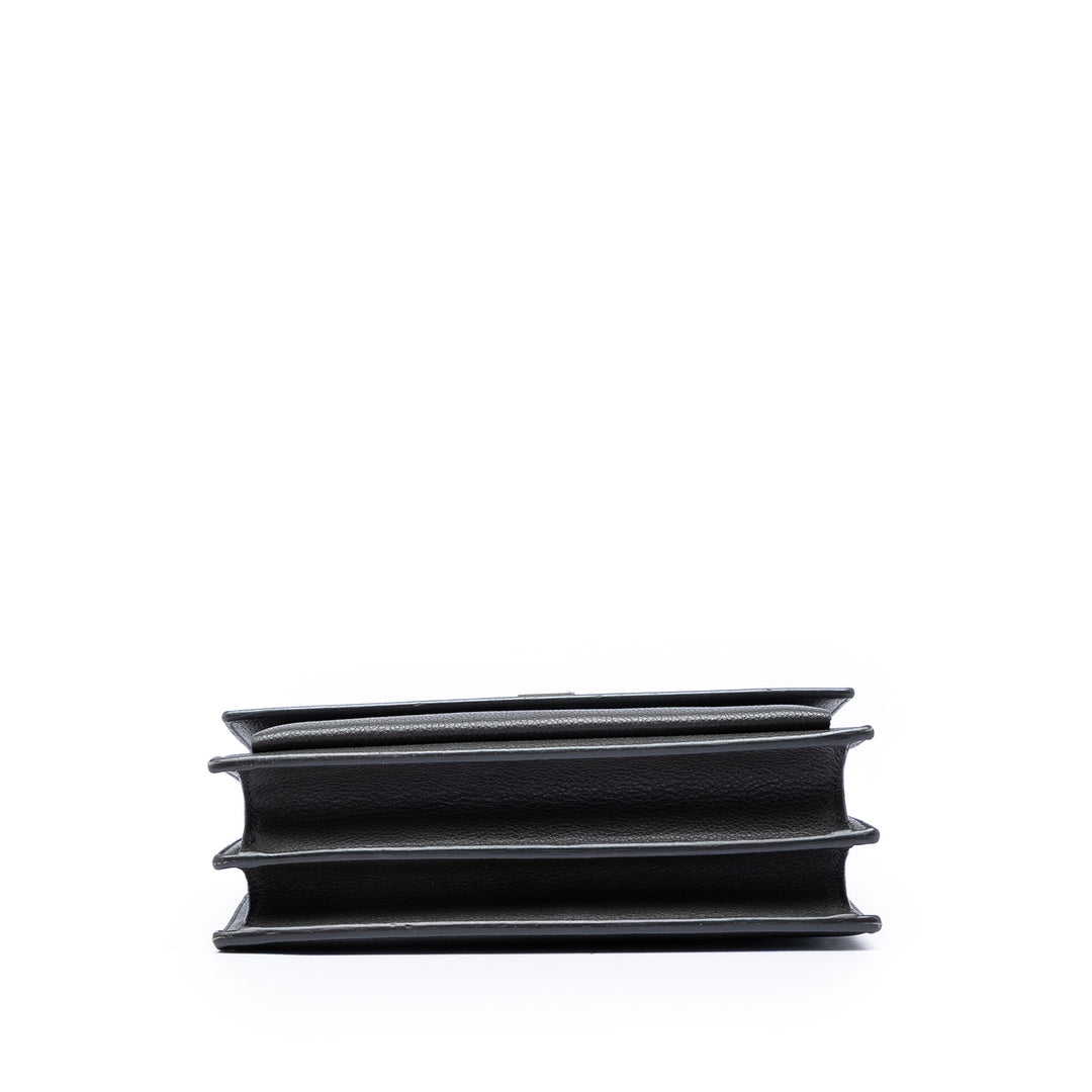 Saint Laurent Medium Cuir de veau grainé Monogram Sunset Sac porté croisé
