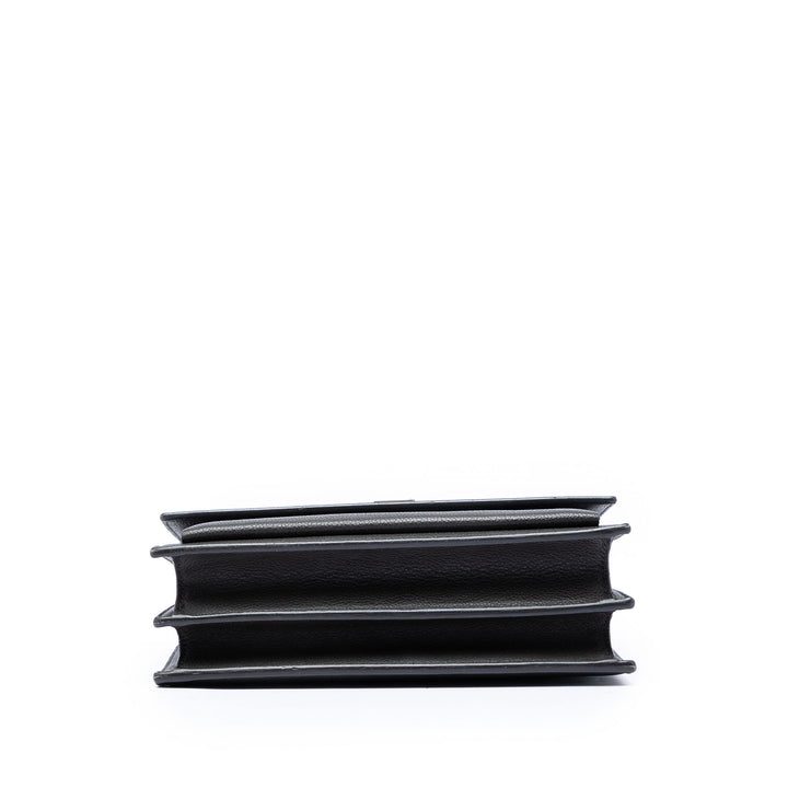 Saint Laurent Medium Cuir de veau grainé Monogram Sunset Sac porté croisé