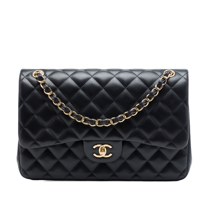 Chanel Jumbo Classic Cuir d’agneau Double rabat