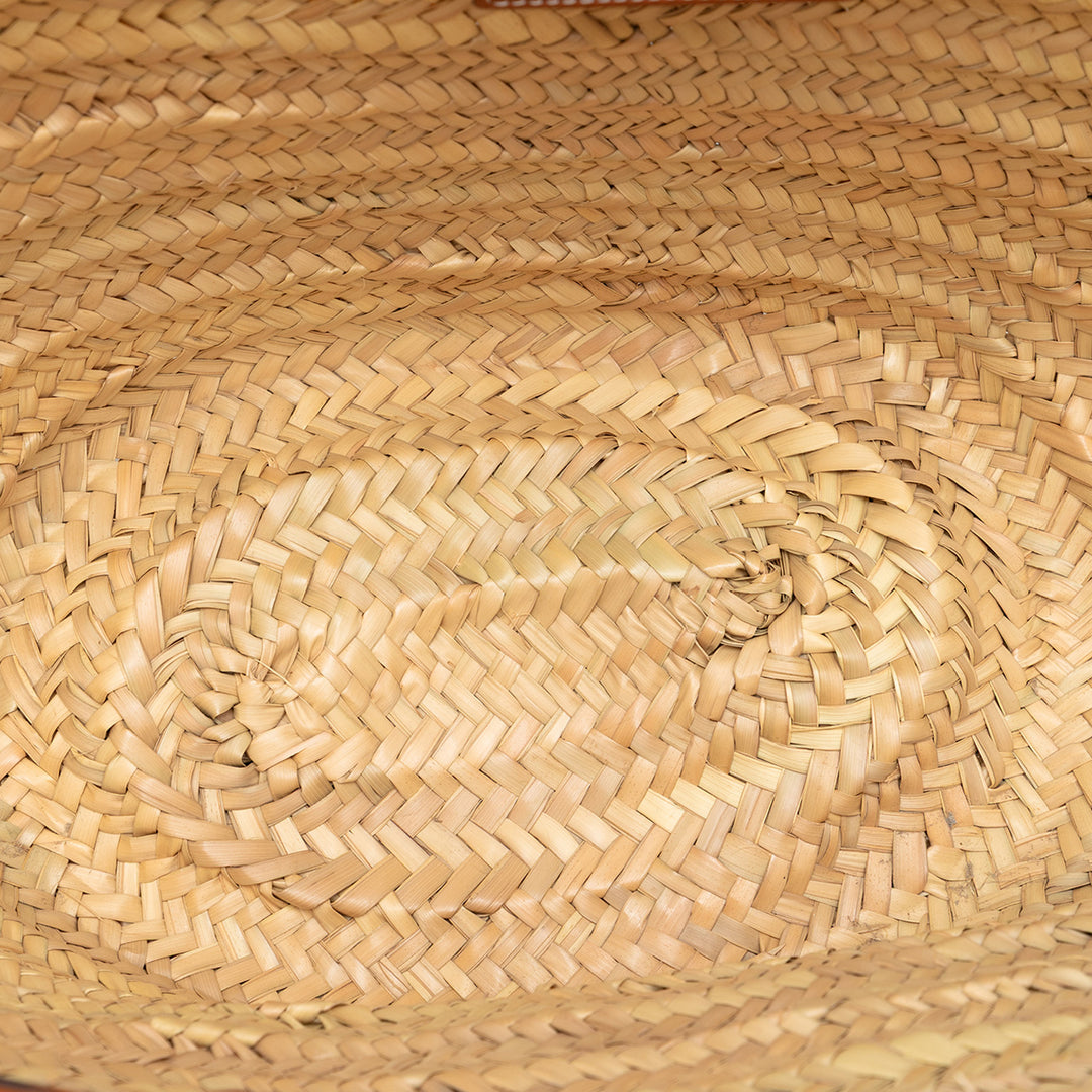 Celine Medium Raffia Gridded Classic Panier Cabas