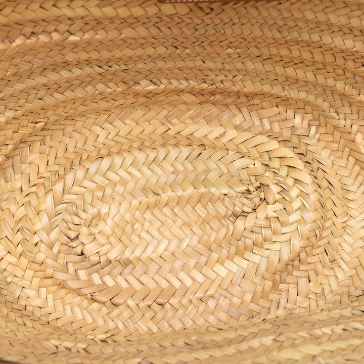 Celine Medium Raffia Gridded Classic Panier Cabas