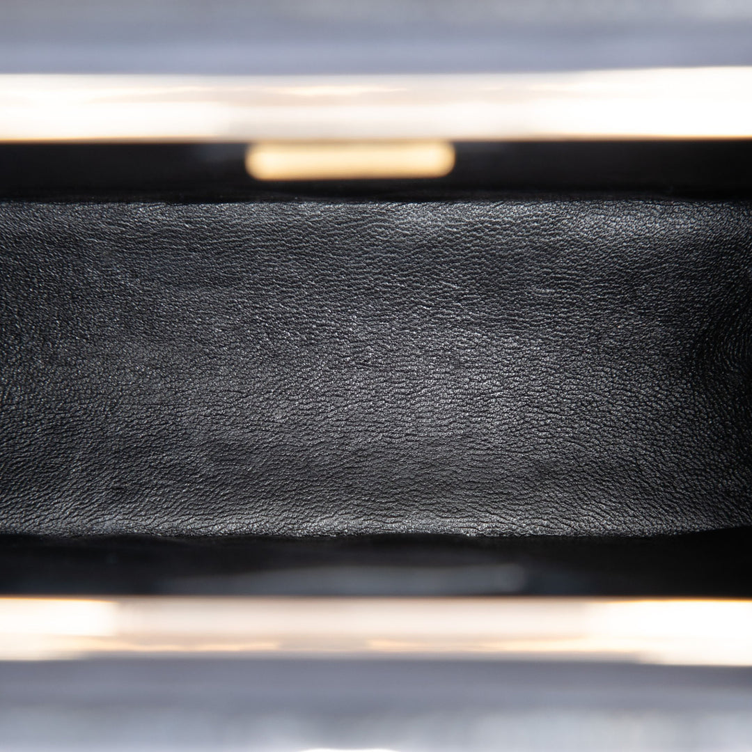 Chanel Matelassé Caviar Sac rond à chaîne Cut Out Evening Boîte Sac