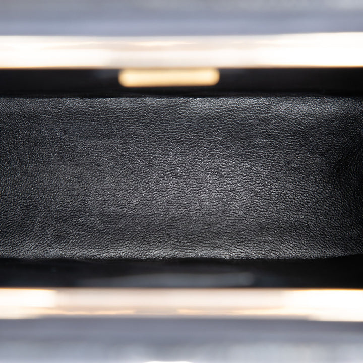 Chanel Matelassé Caviar Sac rond à chaîne Cut Out Evening Boîte Sac