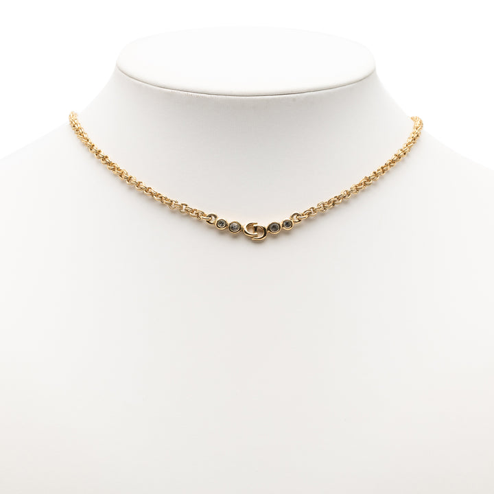 Dior plaqué CD Logo Pendant Collier