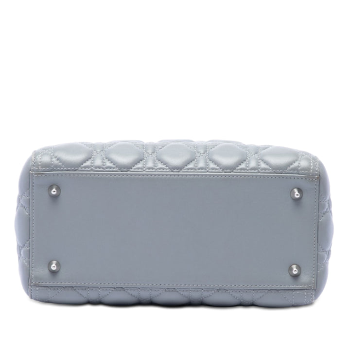 Dior Medium Metallic Cuir d’agneau Cannage Lady Dior