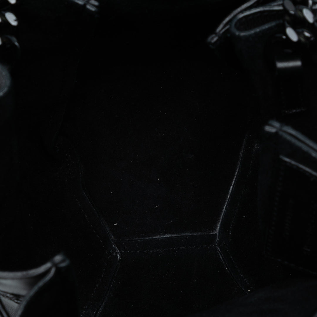 Saint Laurent Mini Cuir Embroidered Star Tassel Bucket Bag Noir – GABY PARIS Authentique