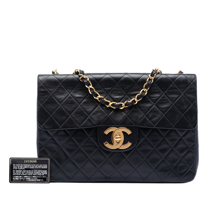 Chanel Maxi XL Classic Cuir d’agneau Simple rabat