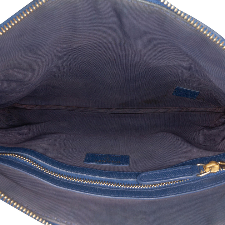 Chanel Medium Chevron Caviar Ancient Greek Charms O Étui Pochette Bleu – GABY PARIS Authentique