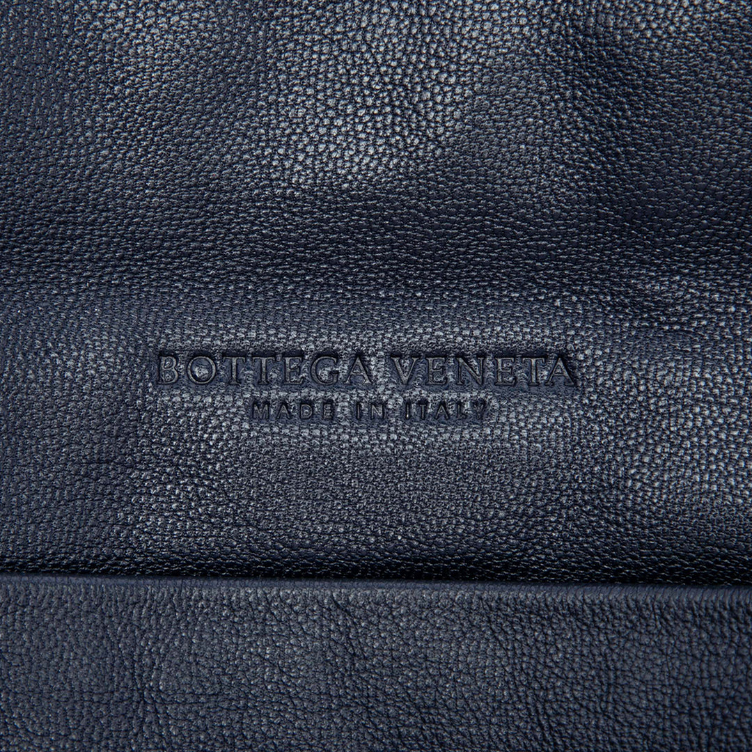 Intrecciato à rabat Sac nappa Bleu