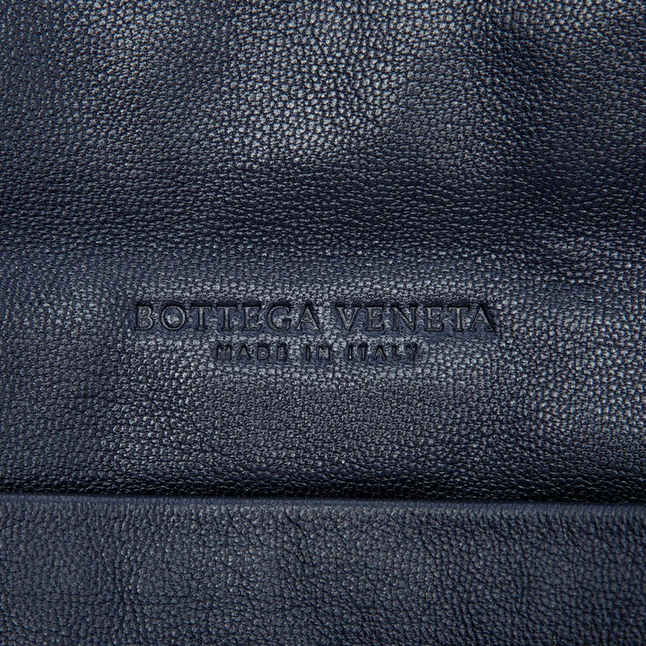Intrecciato à rabat Sac nappa Bleu