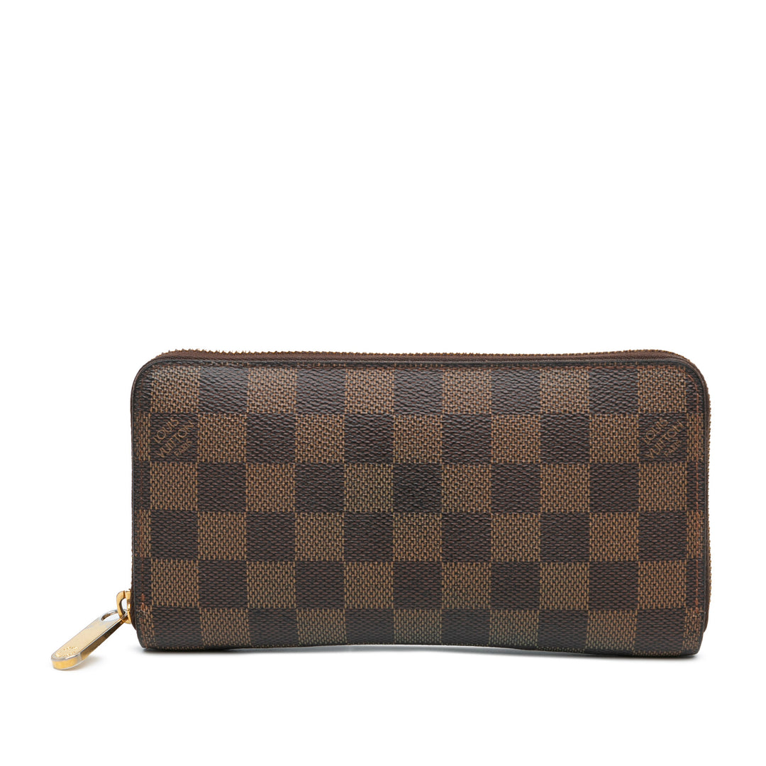 Damier Ebene Zippy Wallet Brown - Gaby Paris