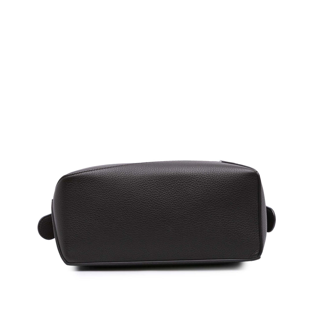 Small Calfskin Puzzle Edge Satchel Gray - Gaby Paris