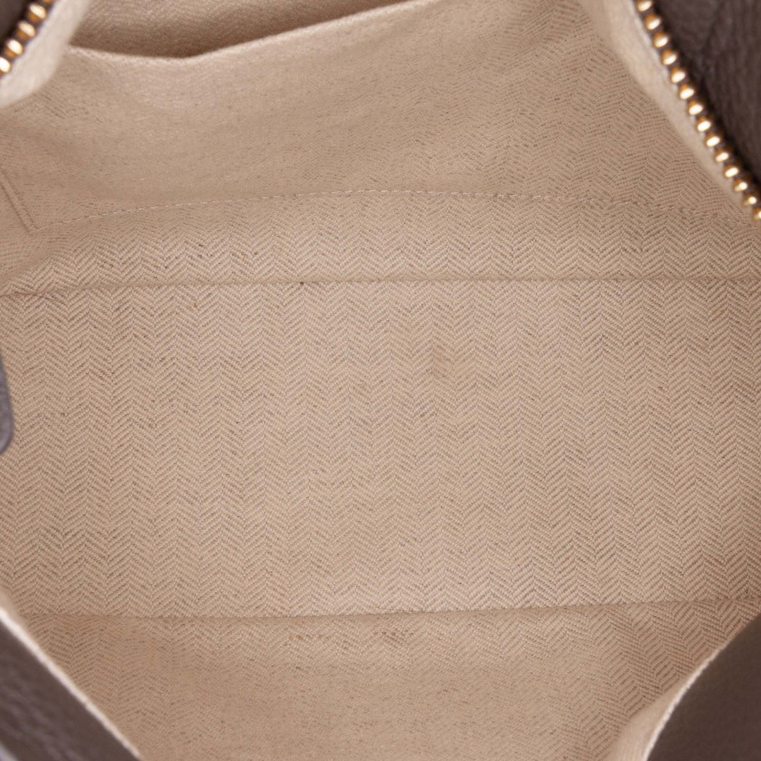 Small Calfskin Puzzle Edge Satchel Gray - Gaby Paris
