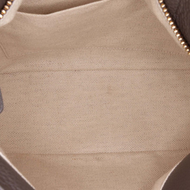 Small Calfskin Puzzle Edge Satchel Gray - Gaby Paris