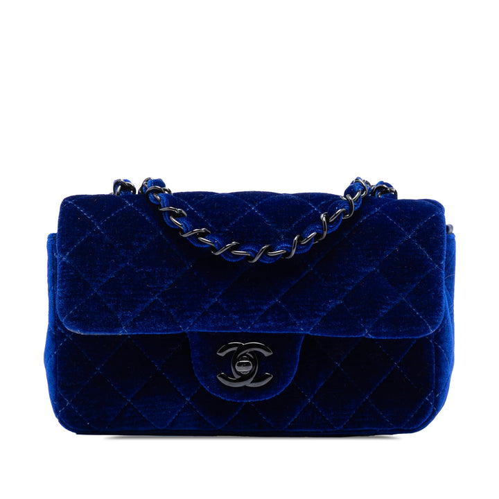 Chanel Mini Rectangular Classic Velours Simple rabat