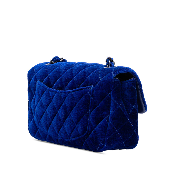 Chanel Mini Rectangular Classic Velours Simple rabat