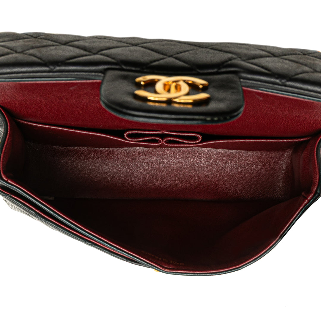 Chanel Small Classic Cuir d’agneau Double rabat Noir – GABY PARIS Authentique