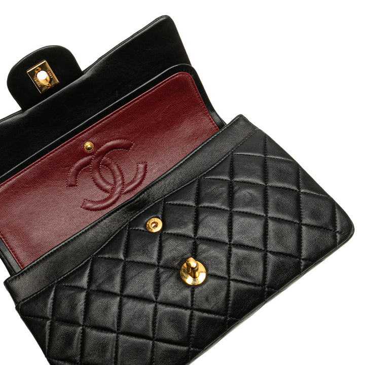 Chanel Small Classic Cuir d’agneau Double rabat Noir – GABY PARIS Authentique
