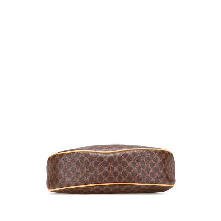 Macadam Coated Canvas Ava Shoulder Bag Brown - Gaby Paris