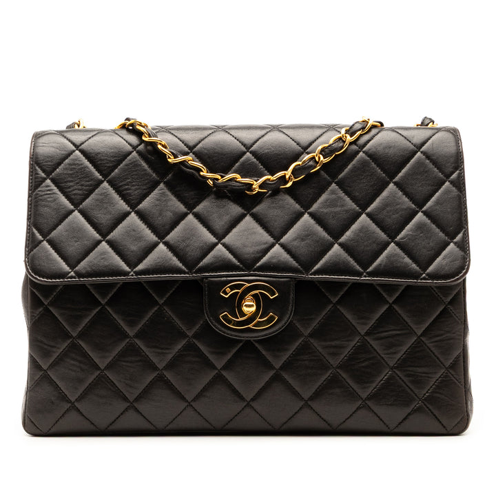 Chanel Jumbo Classic Cuir d’agneau Simple rabat