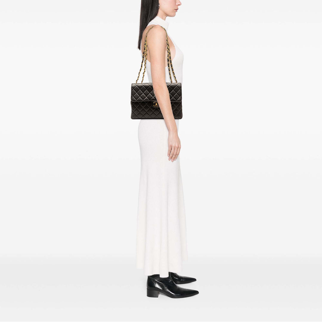 Chanel Jumbo Classic Cuir d’agneau Simple rabat