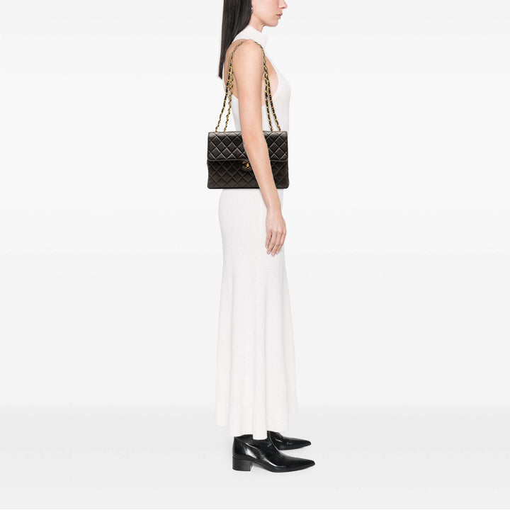 Chanel Jumbo Classic Cuir d’agneau Simple rabat