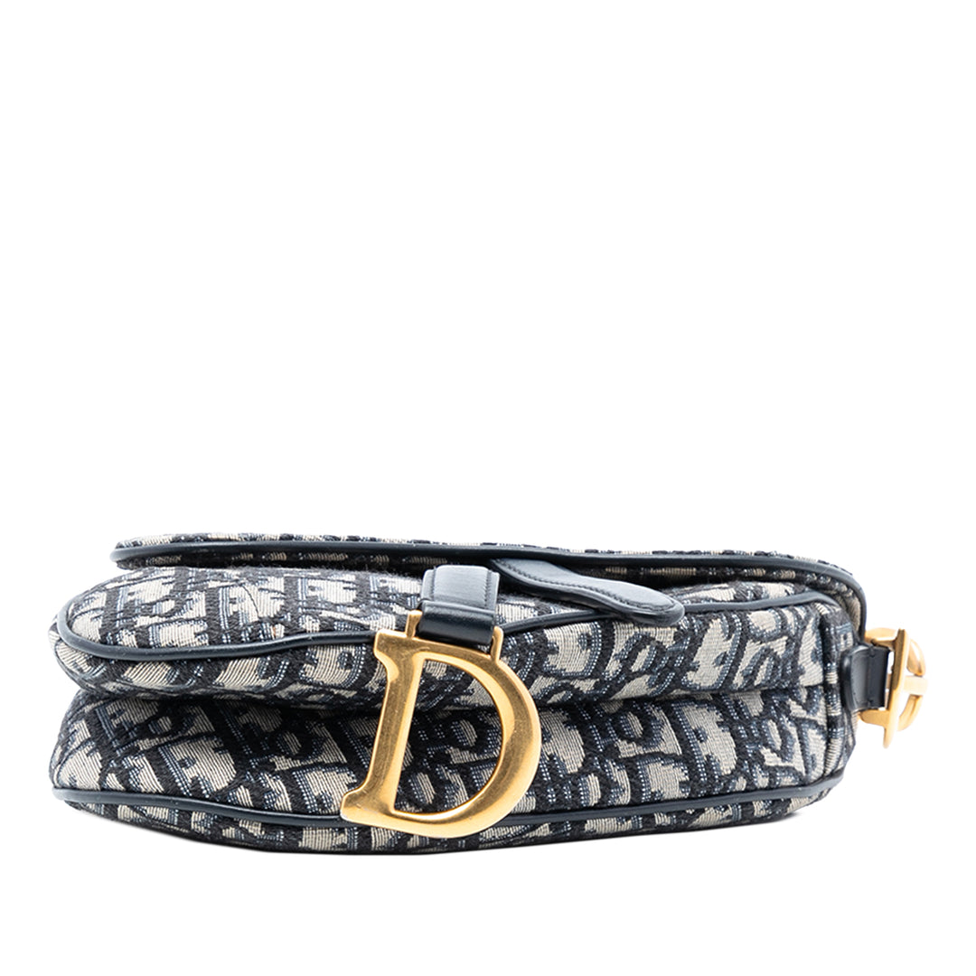 Dior Micro Oblique Toile Saddle Sac