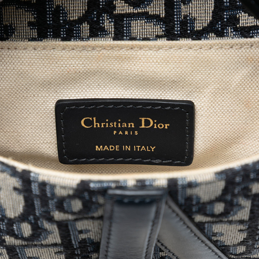 Dior Micro Oblique Toile Saddle Sac