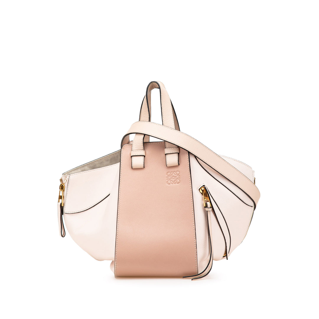 Small Leather Hammock Bag Pink - Gaby Paris