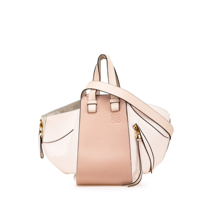 Small Leather Hammock Bag Pink - Gaby Paris