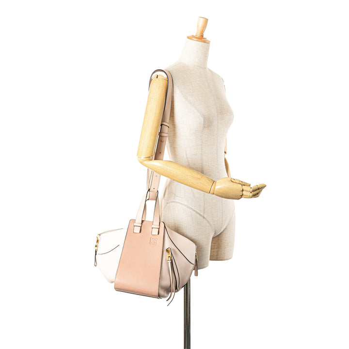 Small Leather Hammock Bag Pink - Gaby Paris