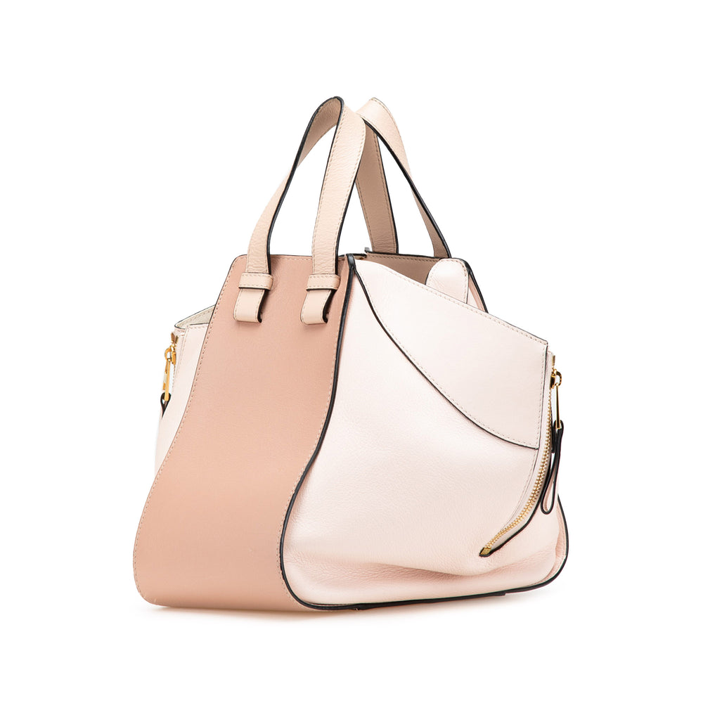 Small Leather Hammock Bag Pink - Gaby Paris