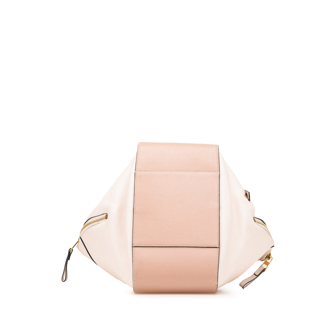 Small Leather Hammock Bag Pink - Gaby Paris
