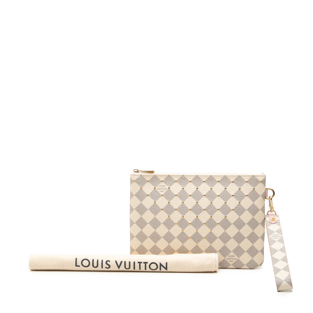 City Pochette Damier Azur Blanc