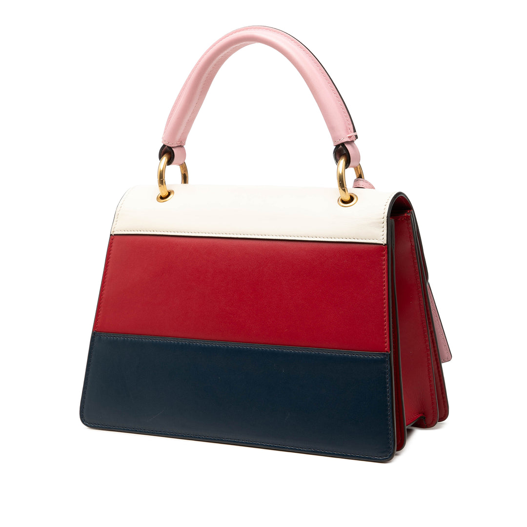 Gucci Small Tricolor Cuir de veau Queen Margaret sac à anse supérieure