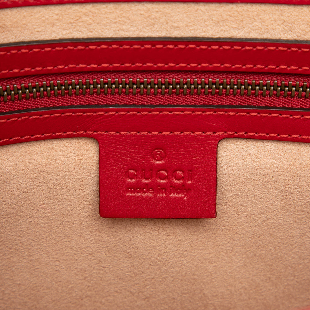 Gucci Small Tricolor Cuir de veau Queen Margaret sac à anse supérieure