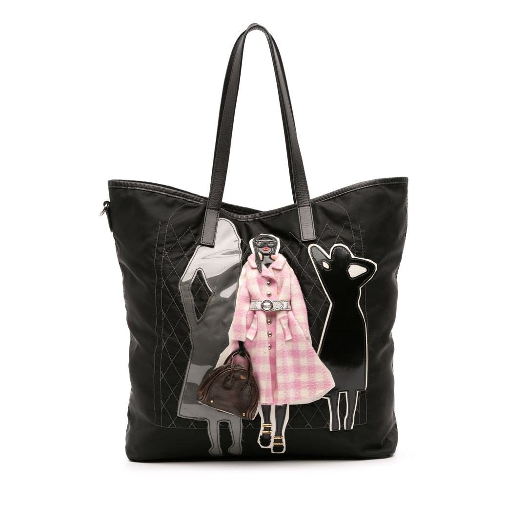 Tessuto Robot Satchel Black - Gaby Paris