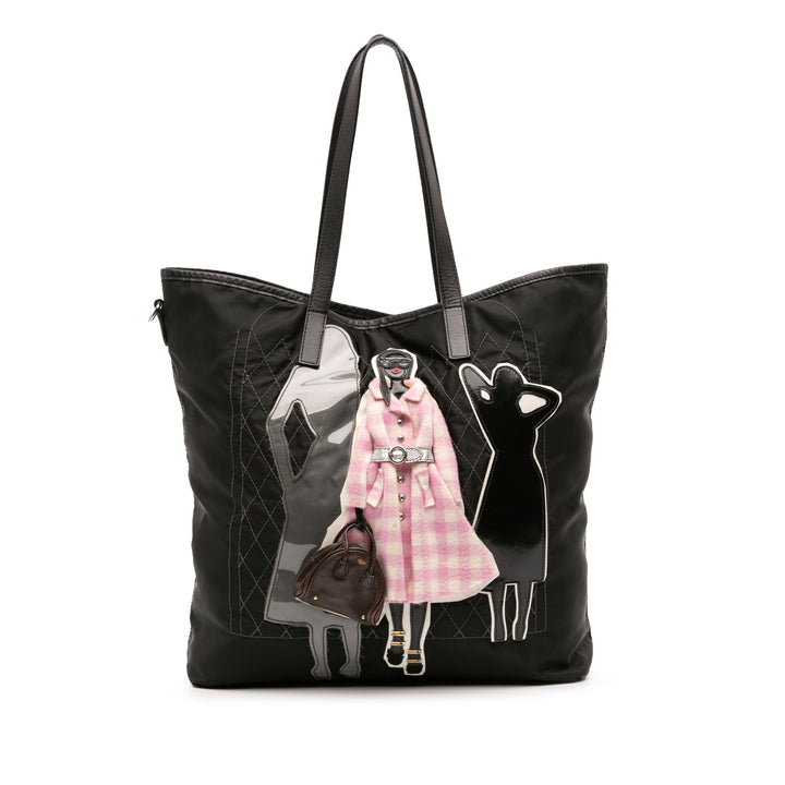 Tessuto Robot Satchel Black - Gaby Paris