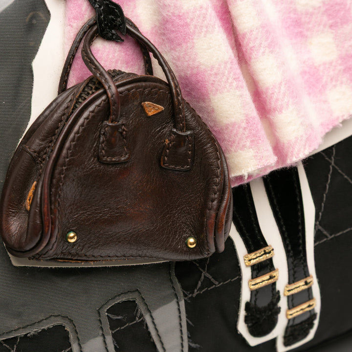 Tessuto Robot Satchel Black - Gaby Paris