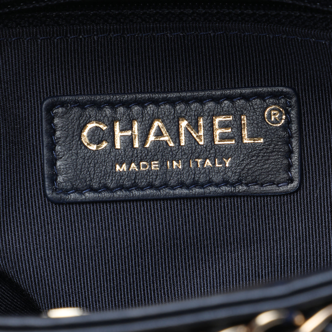 Chaîne Sac structuré Cuir d'agneau Noir