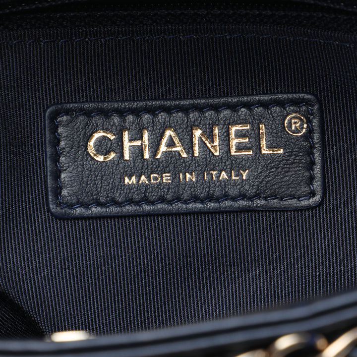 Chaîne Sac structuré Cuir d'agneau Noir