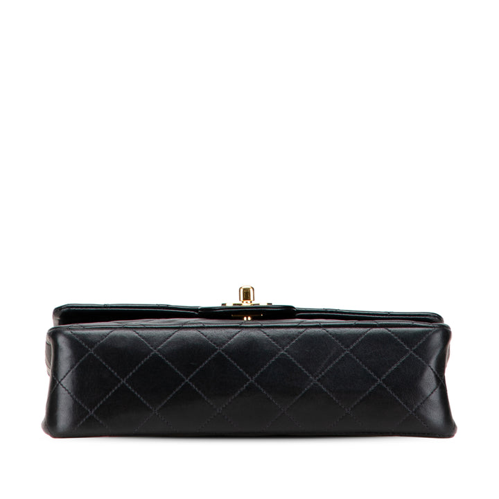 Small Classic Lambskin Double Flap Black - Gaby Paris