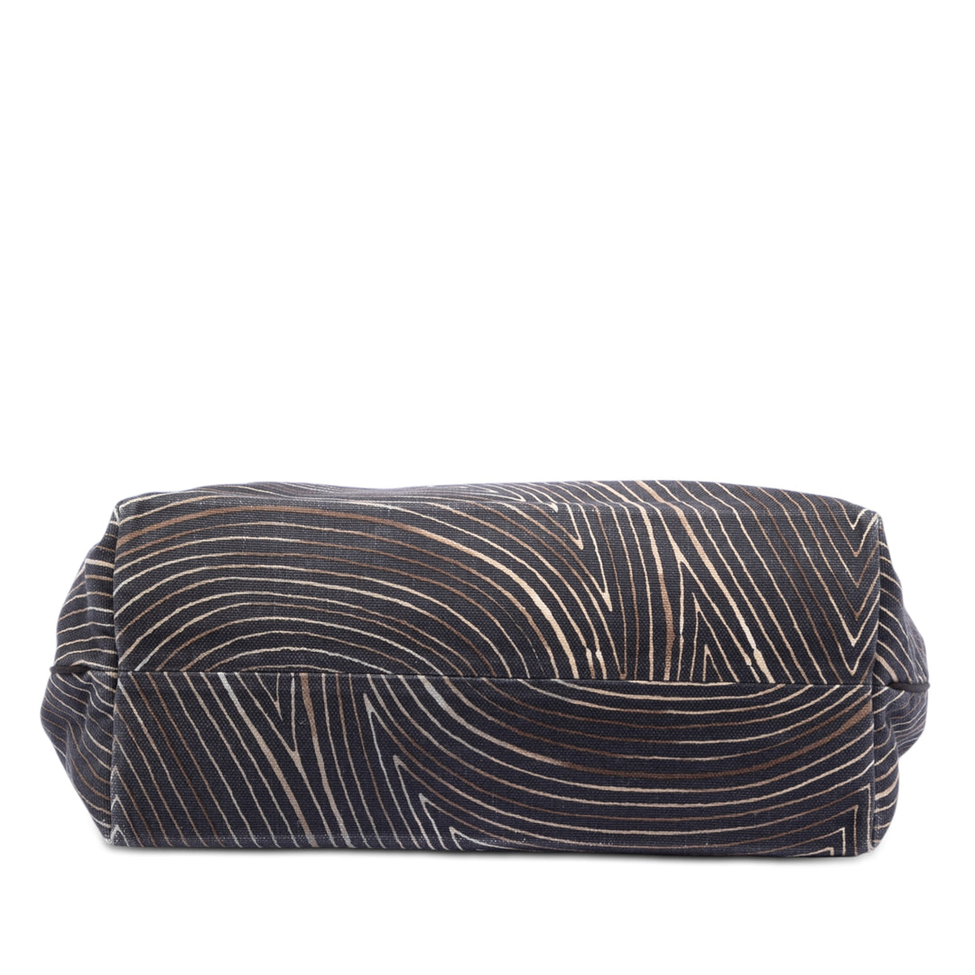 Bottega Veneta Printed Toile Cabat Cabas