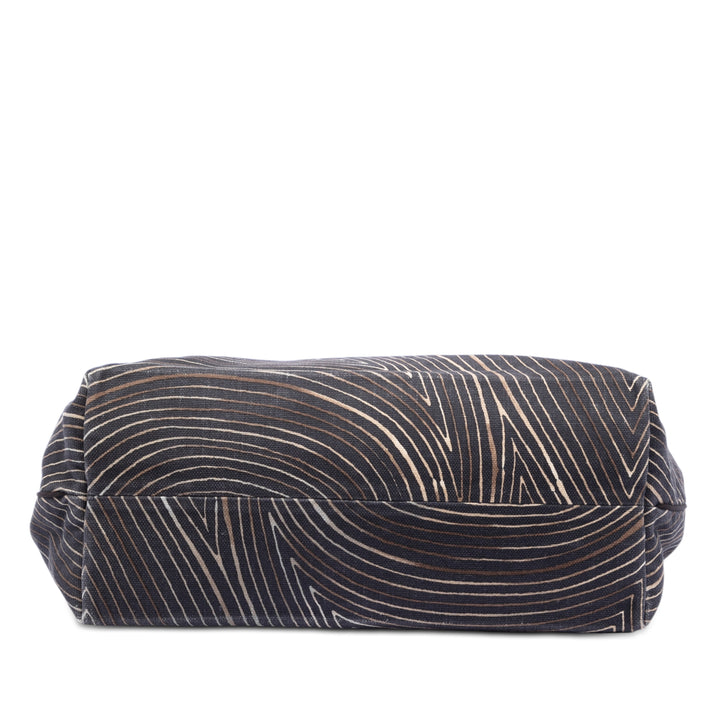 Bottega Veneta Printed Toile Cabat Cabas