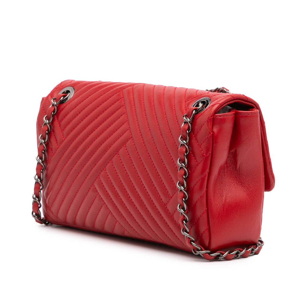 Medium Lambskin CC Crossing Flap Red - Gaby Paris