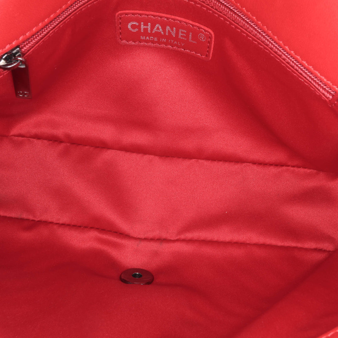 Medium Lambskin CC Crossing Flap Red - Gaby Paris