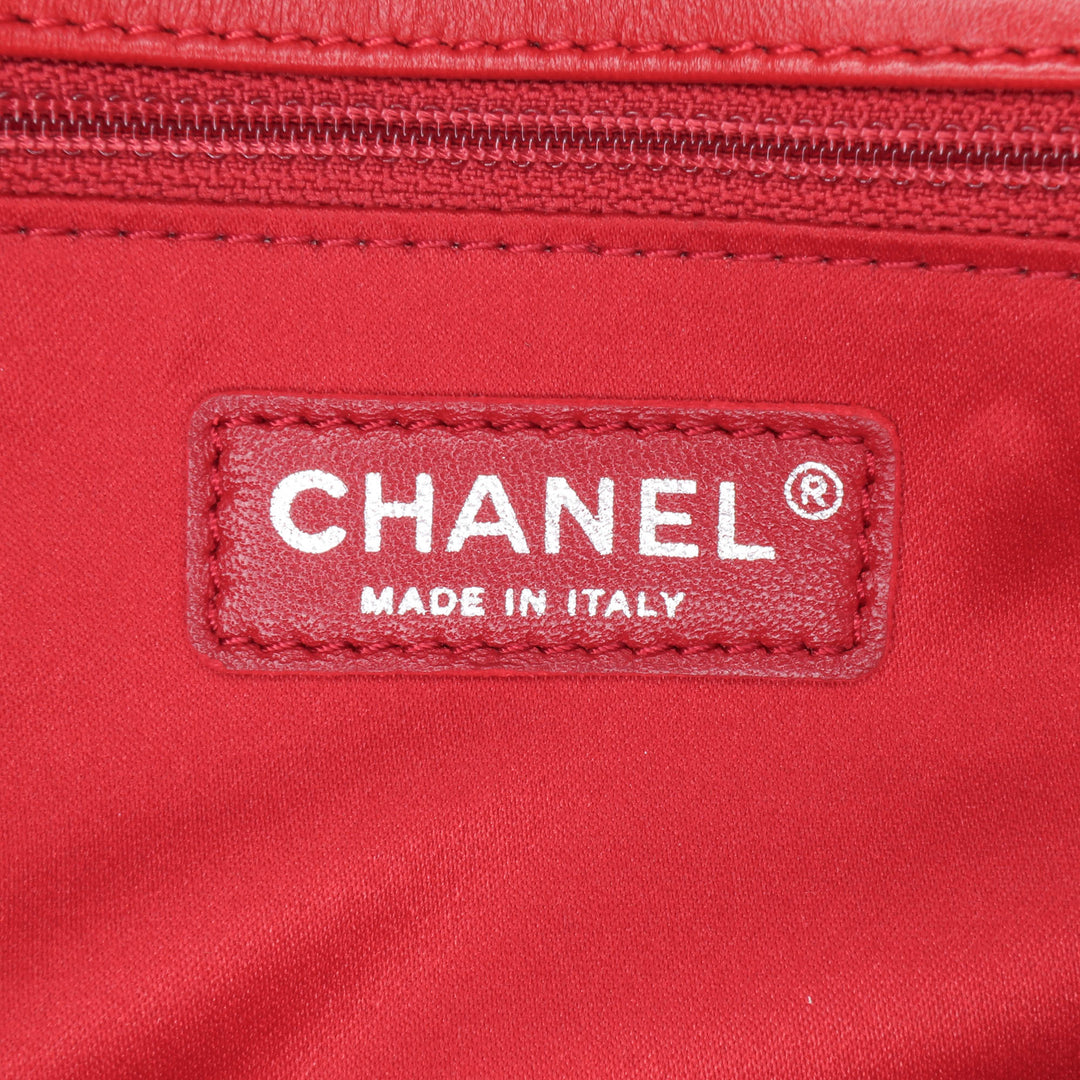 Medium Lambskin CC Crossing Flap Red - Gaby Paris